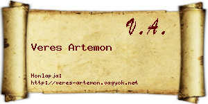 Veres Artemon névjegykártya