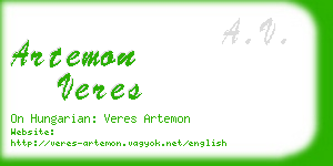 artemon veres business card